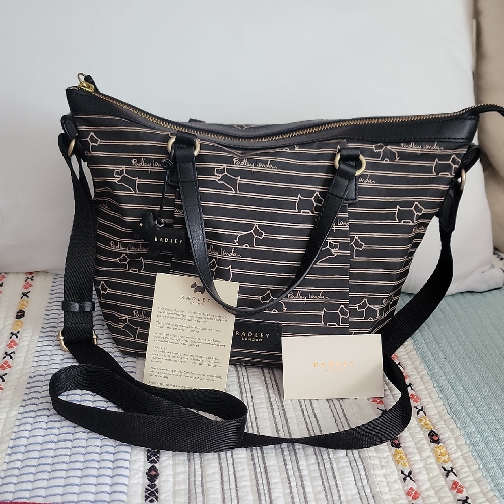 RADLEY LONDON Black DOG oilskin Women's Bag Purse